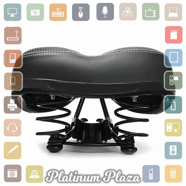 UpperX Jok Sadel Sepeda Bike Saddle Wide Seat Soft Pad Cushion - UX01 - Black`2E3ZOD-