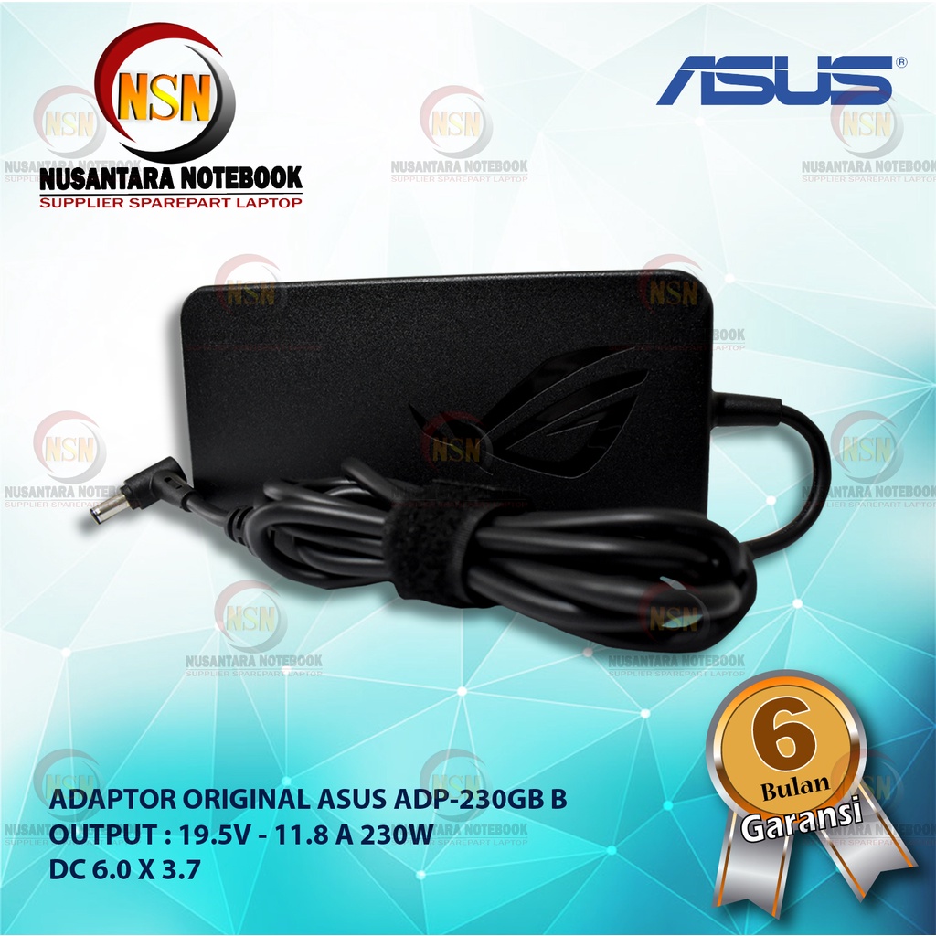 Adaptor Original Laptop Asus 19.5V 11.8A 230W DC 6.0 X 3.7mm ROG FLYBIRD