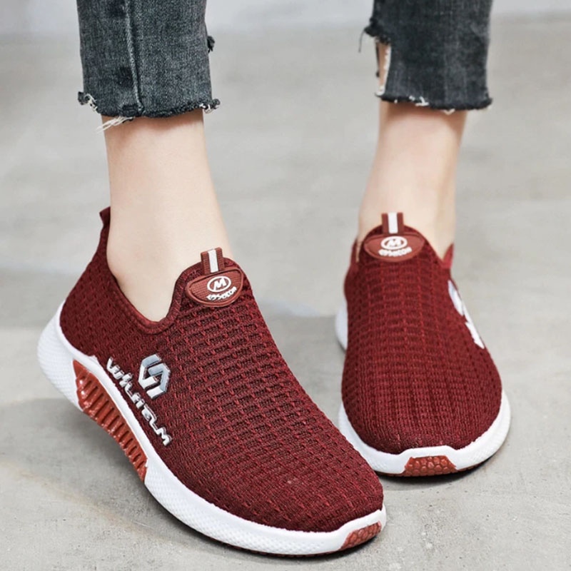 Sepatu Sneakers Wanita Slip On Fashionable - 2105