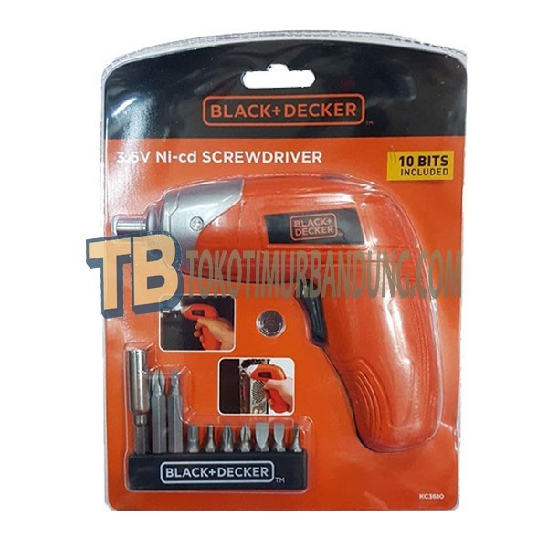 Mesin Bor Obeng Black Decker KC3610 Cordless Screwdriver 3.6V