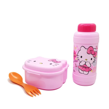 Tempat Bekal Makan Set Hello Kitty Summer Cupid School Box Plus Tali