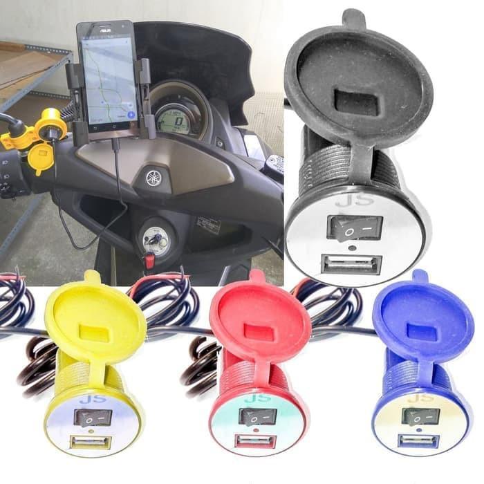 Charger Motor Plung Waterproof USB - Charger Hp Motor tahan Air - USB Charger Motor Waterproff Untuk