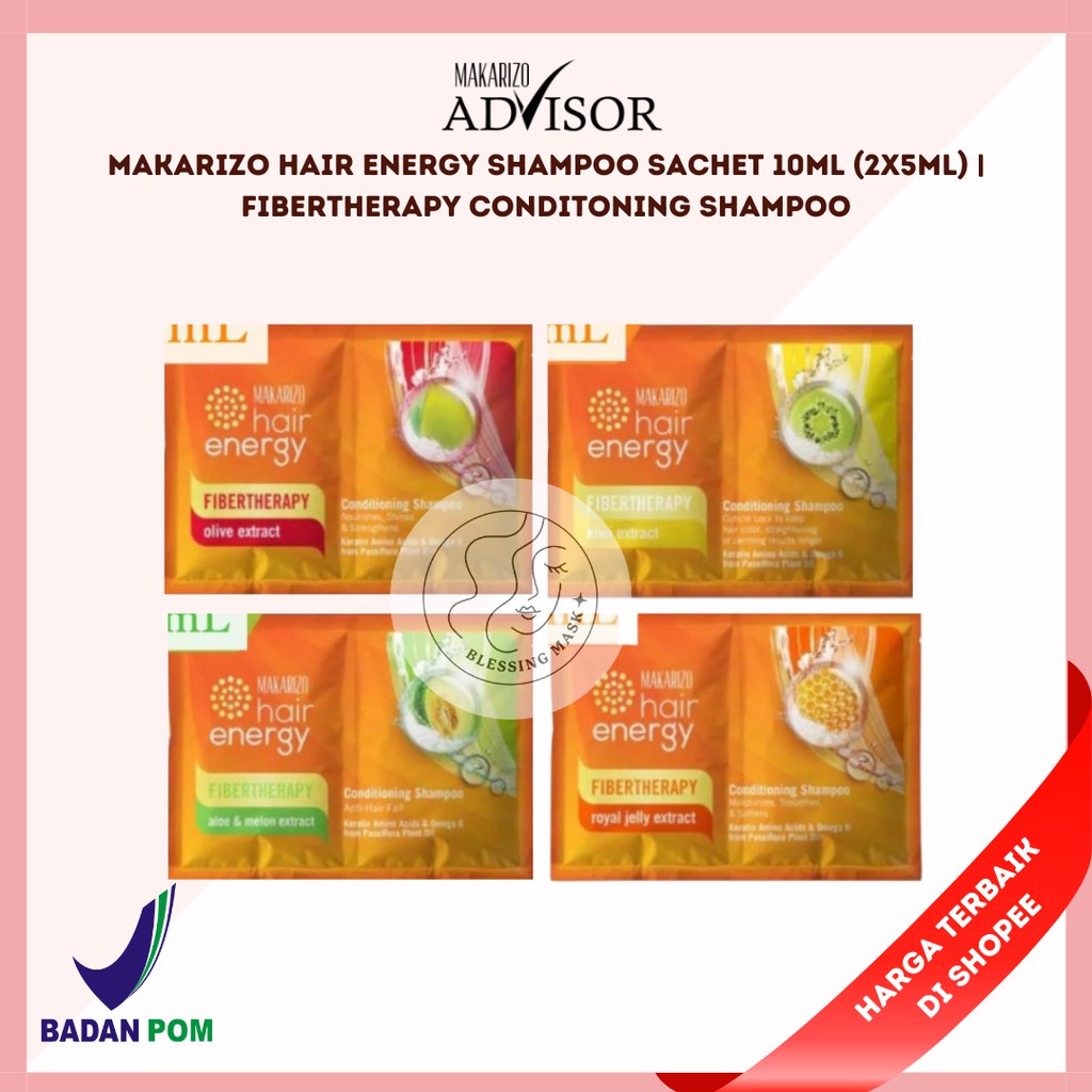 Jual MAKARIZO Hair Energy Shampoo Sachet 10mL (2x5mL) Fibertherapy