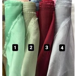 Bahan organza Kristal/Organza kristal/Hijau mint