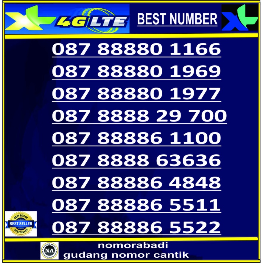 NOMOR CANTIK XL 4G 8888 H200