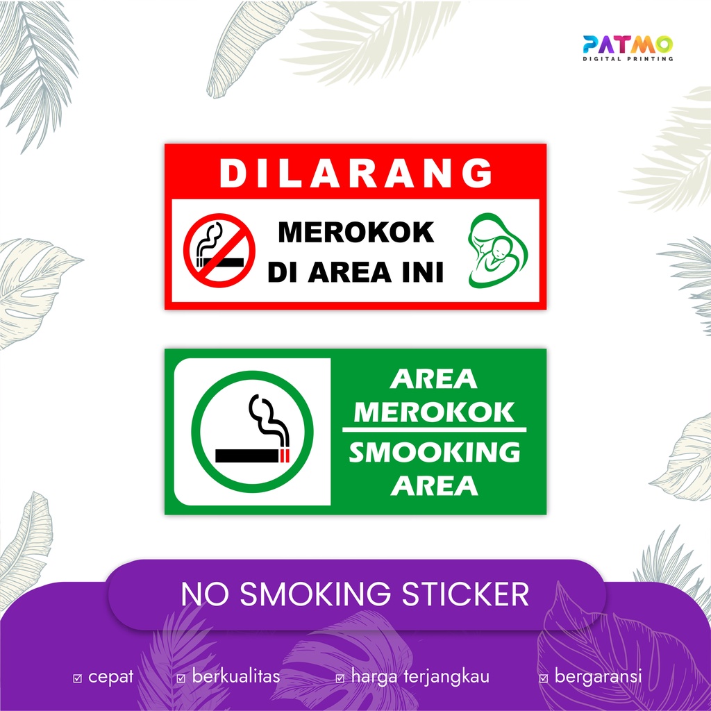 

Stiker Dilarang Merokok (Anti Air) / Sticker Pintu / Kaca