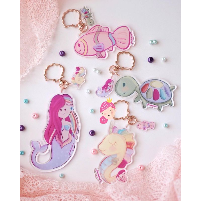 BAG CHARM - Rainbow Mermaid