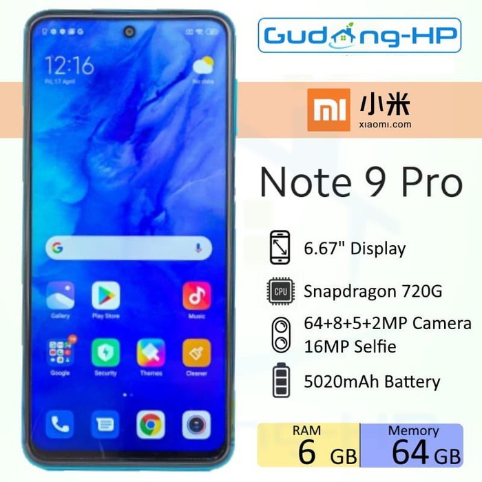 Xiaomi Redmi Note 9 Pro 6/64 GB Garansi Resmi | Shopee