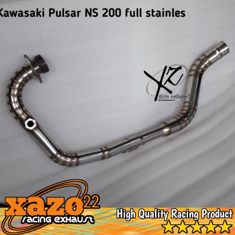 Pipa leher knalpot Kawasaki Pulsar NS 200 full stainles
