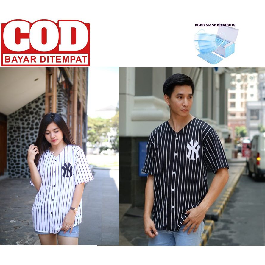 [PROMO ]Jersey baseball NY salur / baju jersey baseball Premium UNISEX /COD BISA BAYAR DI TEMPAT