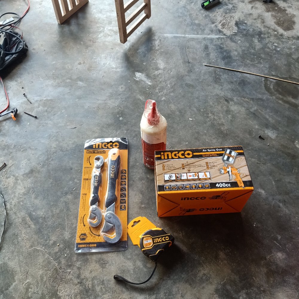Ingco Spray Gun Semprotan Angin Cat Ingco Tabung Atas 400cc
