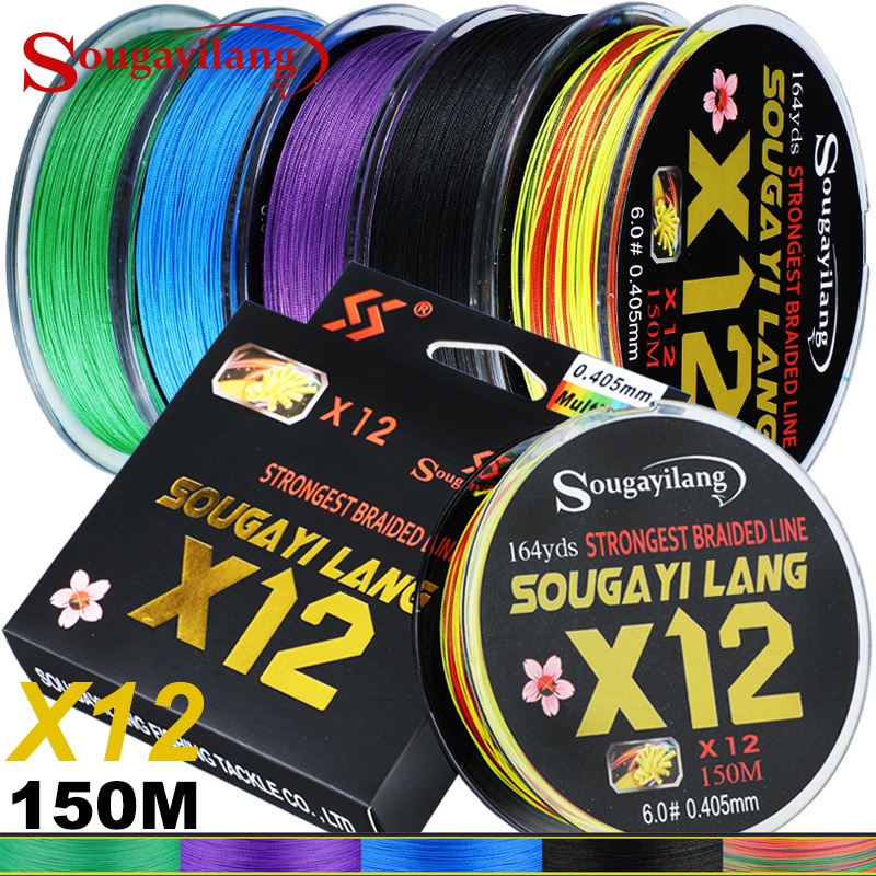 Sougayilang 350m 550m Senar Pe New X12 Super Strong Senar Pancing Braided Fishing Line Multifilament PE Line Saltwater Fishing Tackle