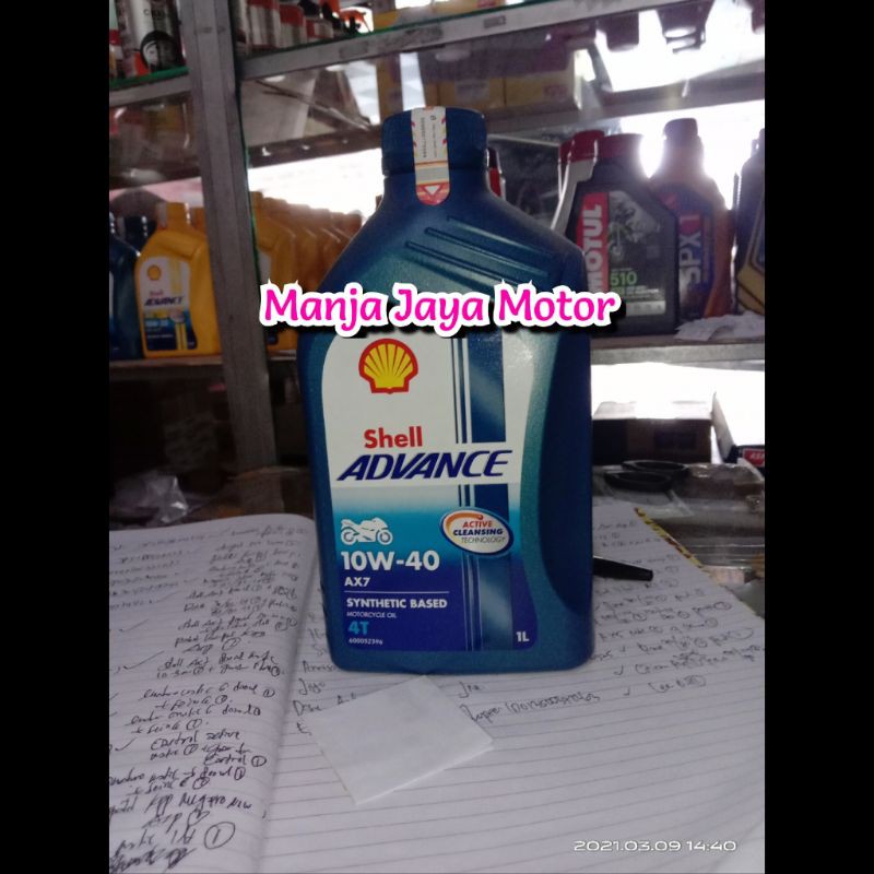 oli shell ax7 10w-40 1 liter for vxion CBR Ninja verza dan all motor sport