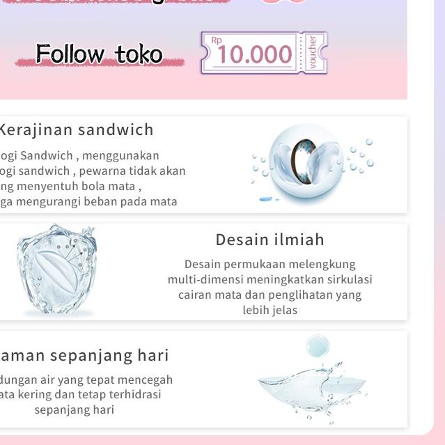 ➳ ✔️100% ORI SAYOSHOW TRIANA Sepasang Softlens Brown Minus 14 mm ( NORMAL S/D-5.00) Contact Lens Sof
