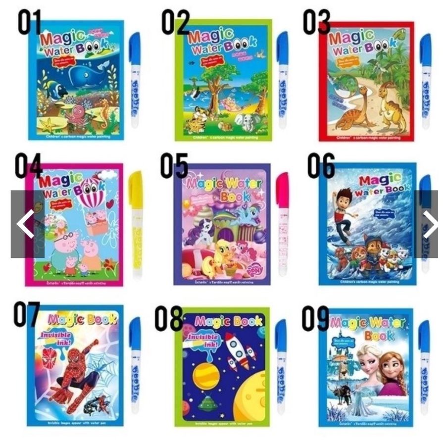 

M102 MAGIC WATER BOOK / WATER DRAWING / BUKU MEWARNAI ANAK MAGIC PENA AIR