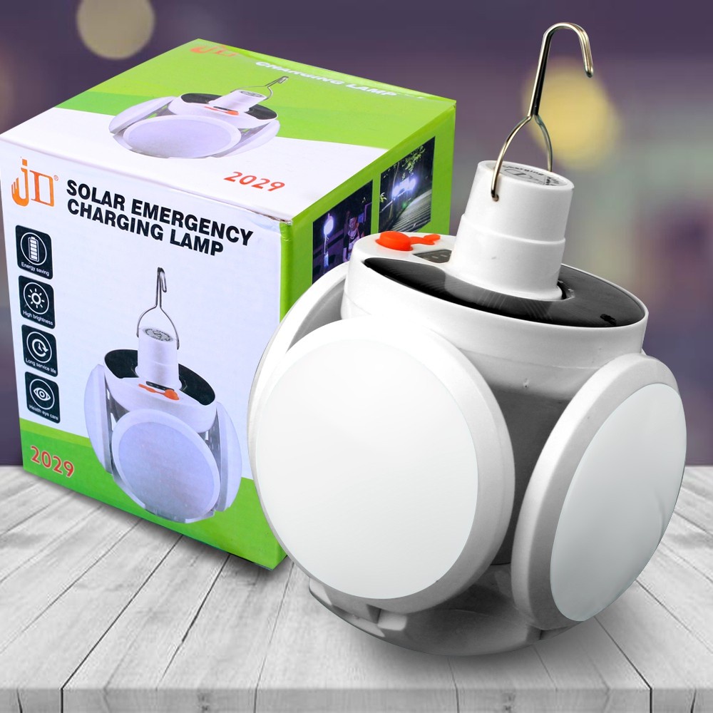 Lampu 2029 Emergency Light Solar Rechargeable LED Bulb Light Battery Display