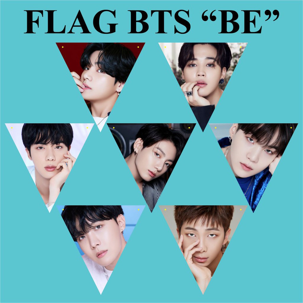 BUNTING FLAG BTS BE Plus Tali Kpop Murah