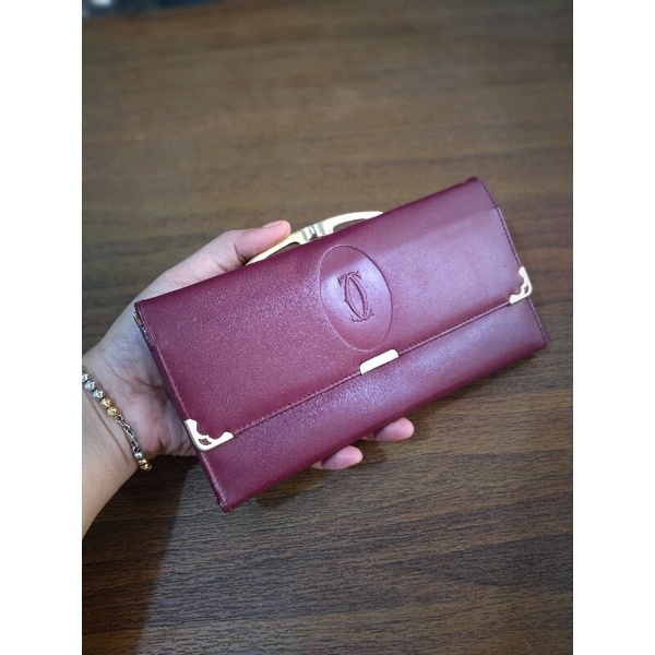 dompet wanita wallet cartier second preloved