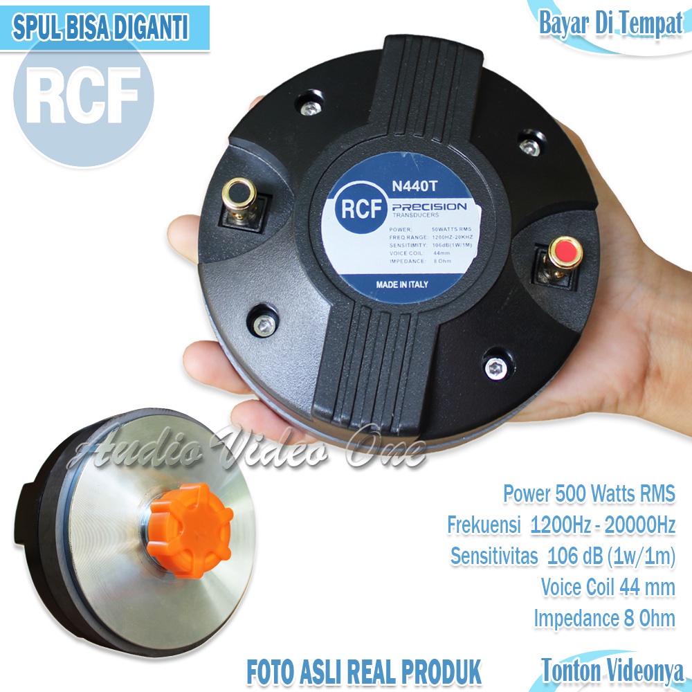 Tweeter RCF N440T Driver Komponen Speaker Twiter Audio Voice Coil 44mm Spull Bisa Diganti
