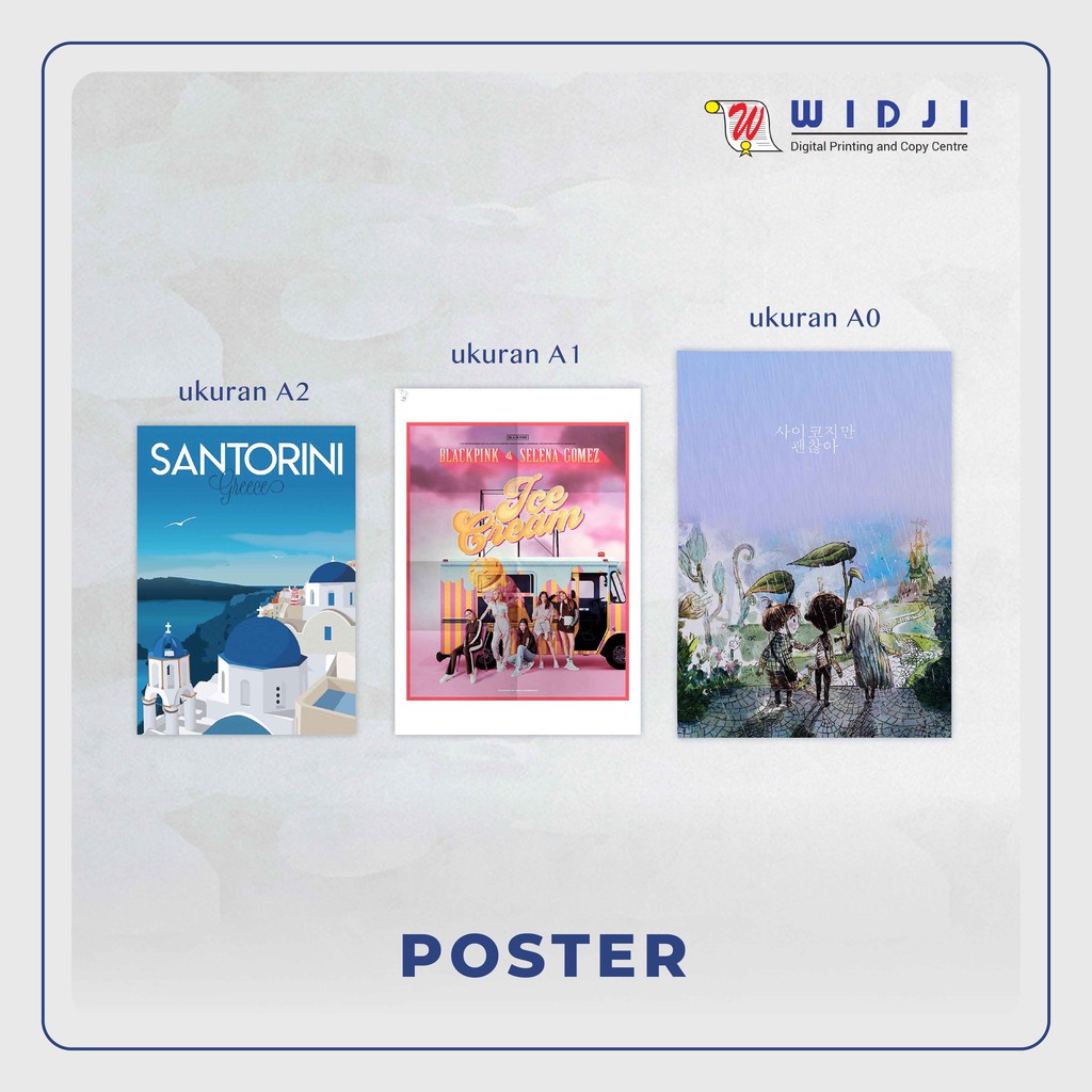 

Print / Cetak Poster / Gambar Custom Ukuran A2 / A1 / A0 Bahan Luster / Albatros / Glossy Paper