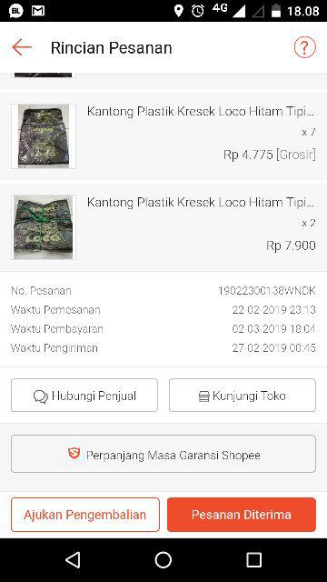 Kantong Plastik Kresek Loco Hitam Tipis Ekonomis 15 X 30