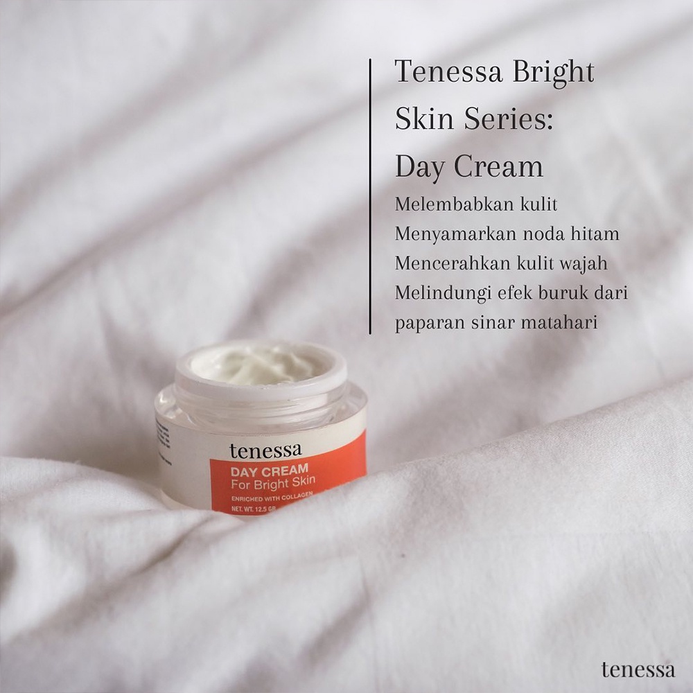 Tenessa Day Cream For Bright Skin Pencerah Kulit With Collagen