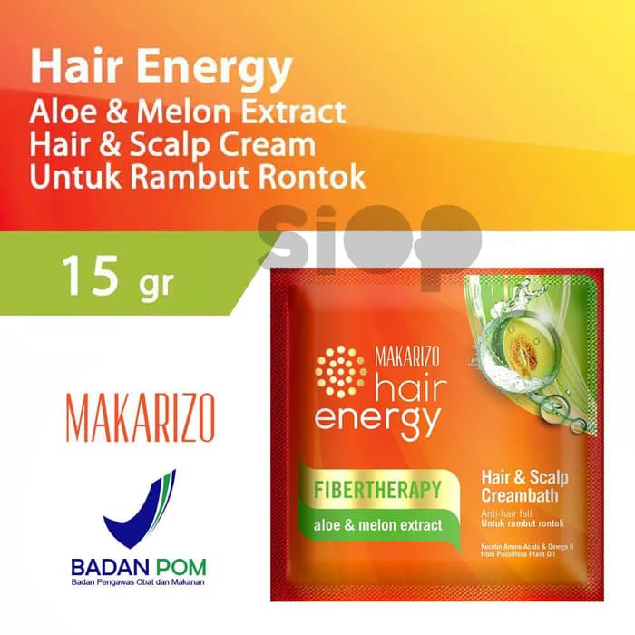 ✿ MADAME ✿ MAKARIZO HAIR ENERGY FIBERTHERAPY HAIR &amp; SCLAP CREAMBATH SACHET