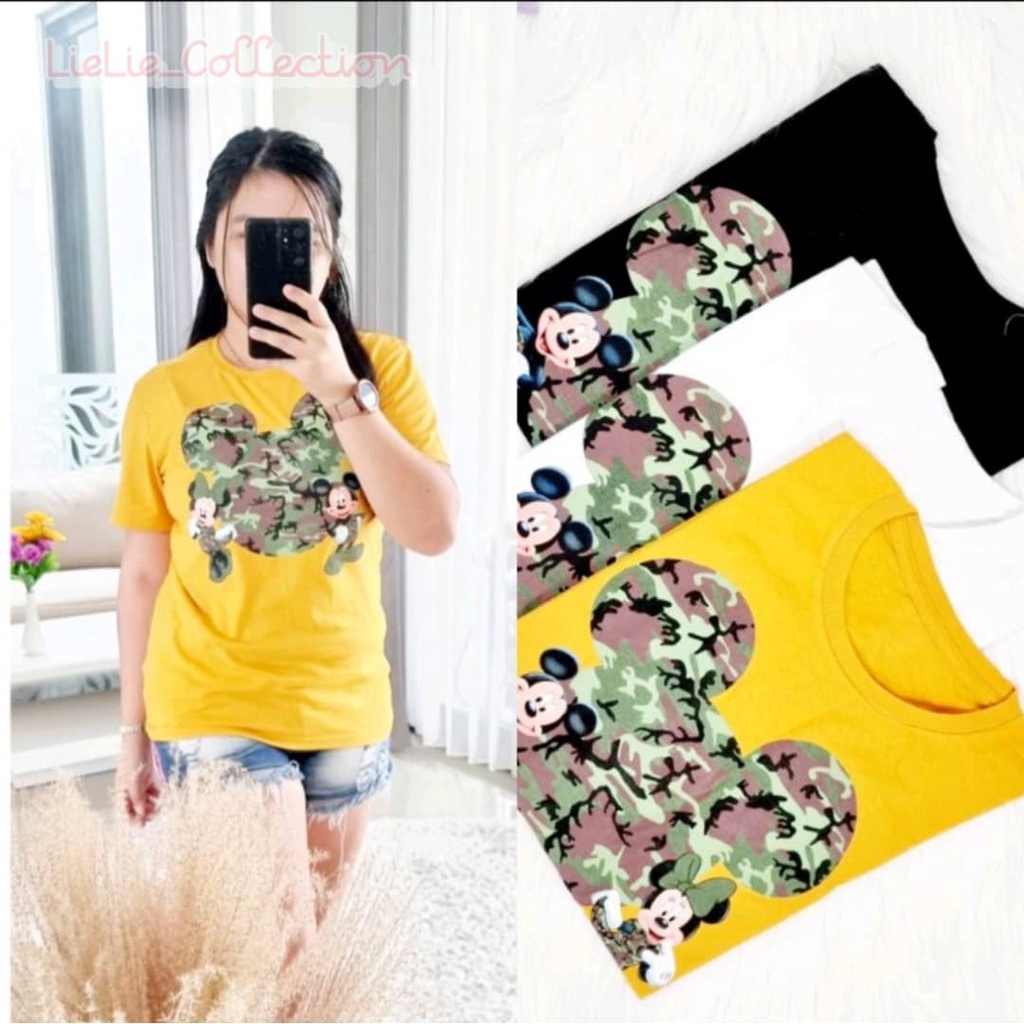 KAOS WANITA IMPORT BAHAN KATUN / KAOS MICKEY