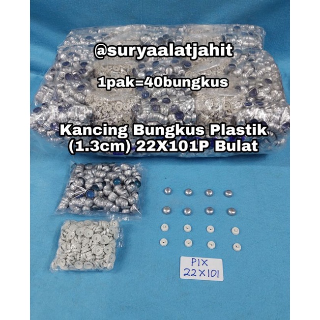 Kancing Plastik 22X101P (1.3cm) Bulat =rp.20.500/1bks