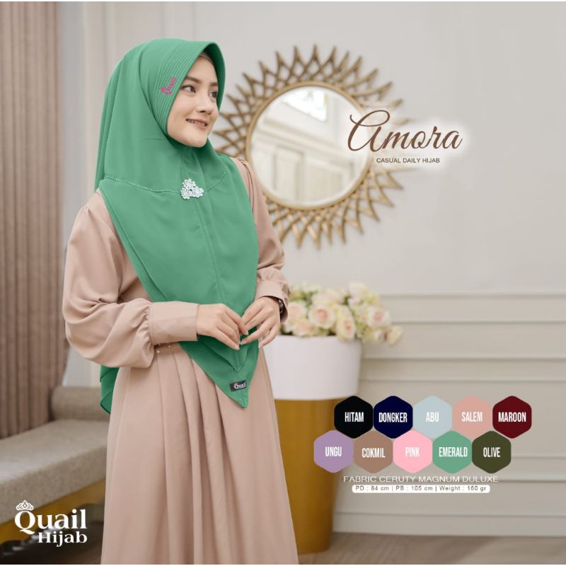 Amora Quail/jilbab/jilbab instan/jilbab Quail/khimar