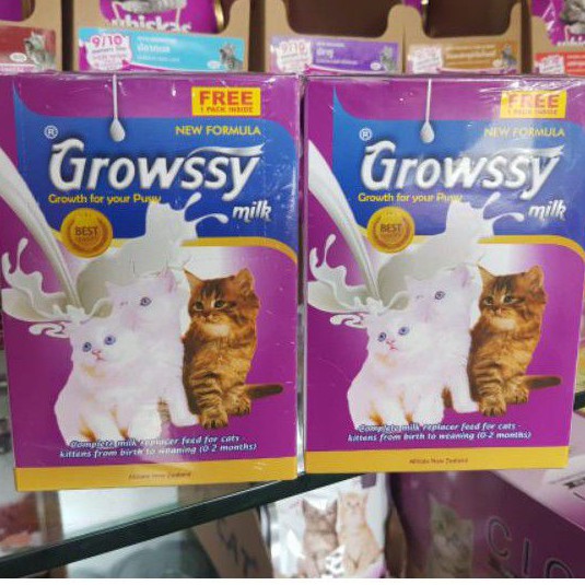 GROWSSY 1 BOX PACK SUSU UNTUK KUCING BARU LAHIR