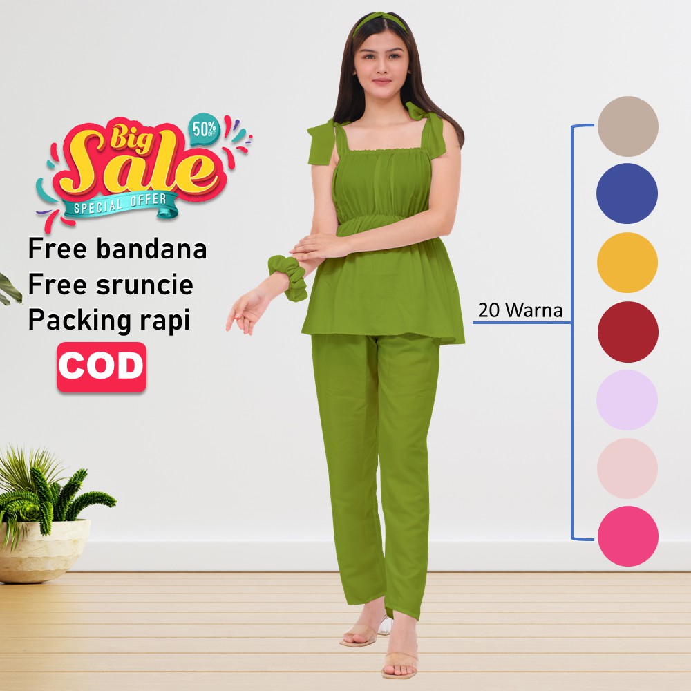 Baju Santai Wanita Setelan Baju Tidur Wanita Dewasa | Setelan Srikandi Wengi