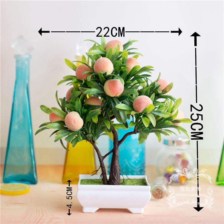 Retaily PT25 Pot Tanaman Hias Bunga Hias Plastik Ornamen Pot Bongsai Artificial Flower Decoration