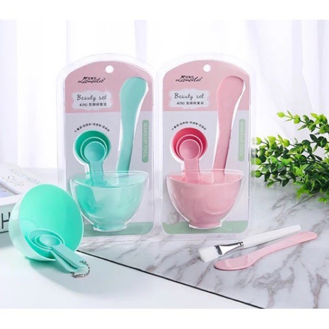 MASK BOWL SET / SET MANGKOK MASKER / SPATULA MASKER LAMEILA (9064)