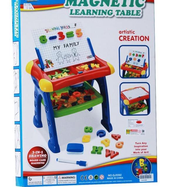 

M9V6 Mainan Edukasi Anak - Magnetic Learning Table Board Papan Tulis Magnet 0HQ