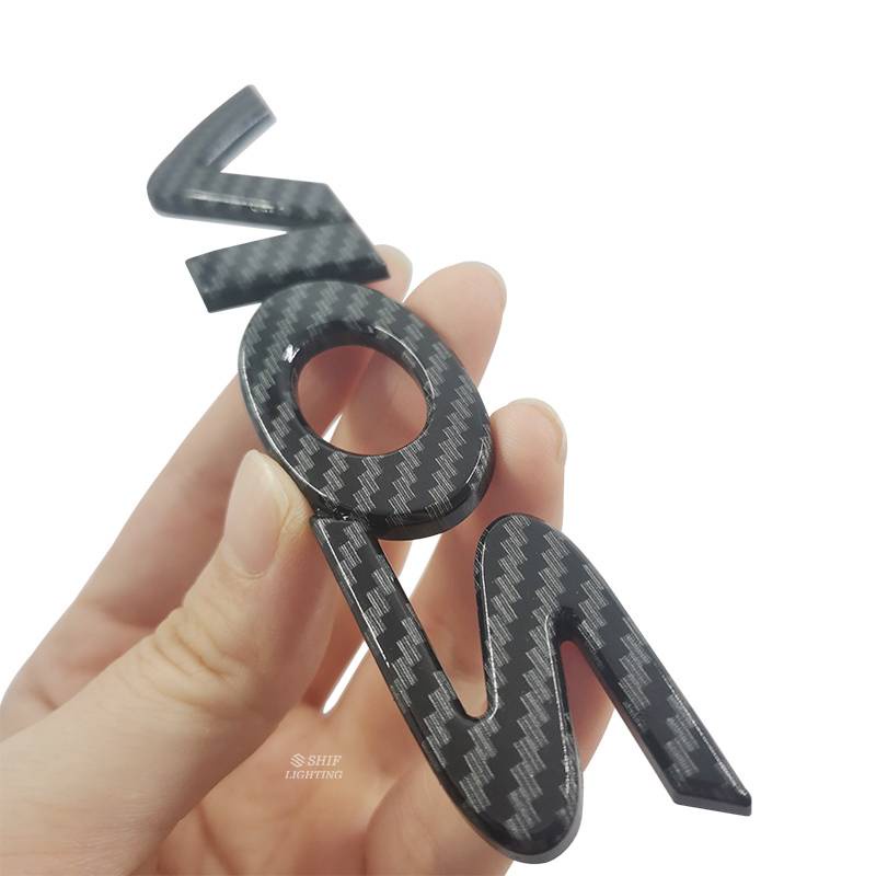 1 x Carbon Fiber ABS VIOS Letter Logo Car Auto Decorative Emblem Badge Sticker Decal Replacement for TOYOTA