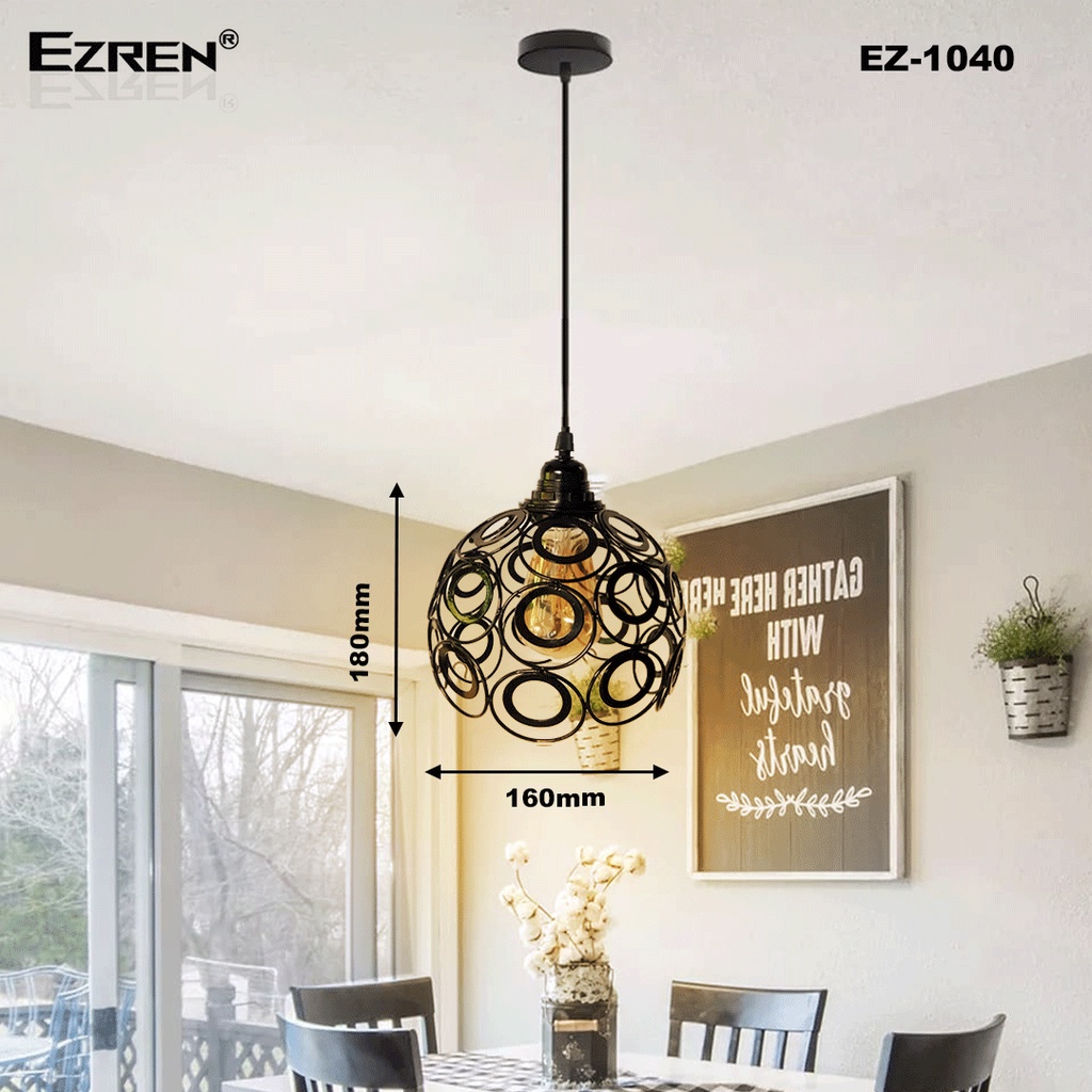 Ezren EZ-1040 Lampu Gantungan Interior Kamar TIdur &amp; Ruang Tamu