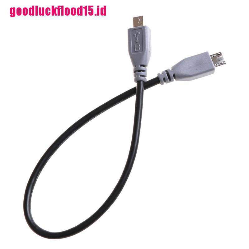 (LUCKID) Kabel data / charger Micro USB male to Micro USB OTG Panjang 20cm Untuk Handphone / MP4
