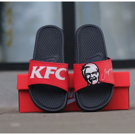 OBRAL..!!! SANDAL Niike Benassi X KFC Red &amp; White Black