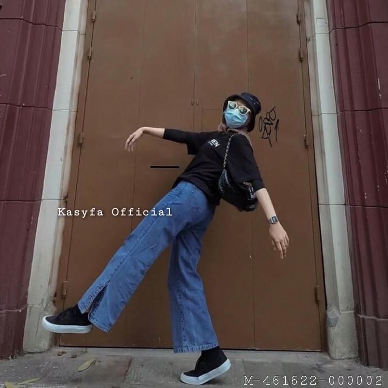 CELANA KULOT JEANS WANITA BELAH