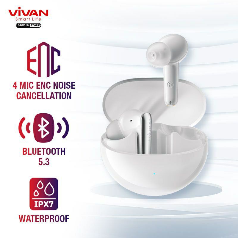 Headset Bluetooth Vivaa Life 200NC TWS Earphone Wireless 5.3 Original