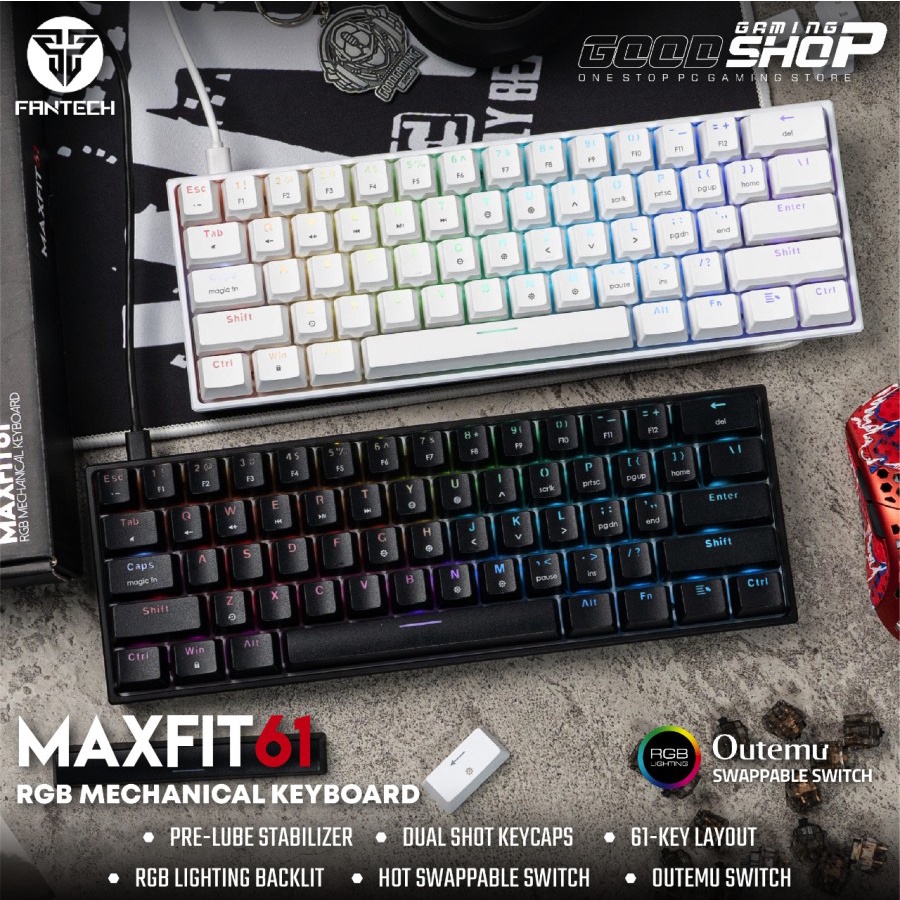 Fantech MK857 MAXFIT61 Keyboard Mechanical Gaming | ITECHBALI