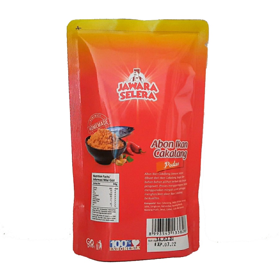 Abon Ikan Cakalang JS Jawara Selera Varian Pedas - 90Gram