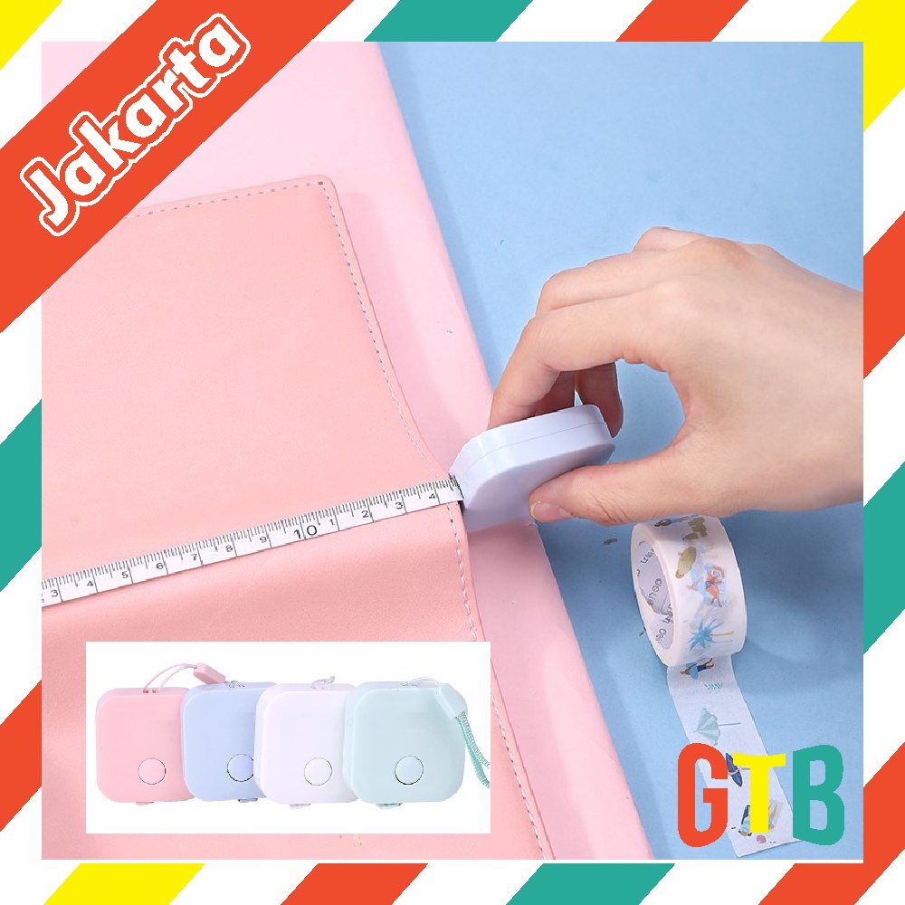 ❤GTB❤ meteran mini plastik bahan fiberglass, tidak mudah kusut dan tahan lama 4 warna 1.5m S003