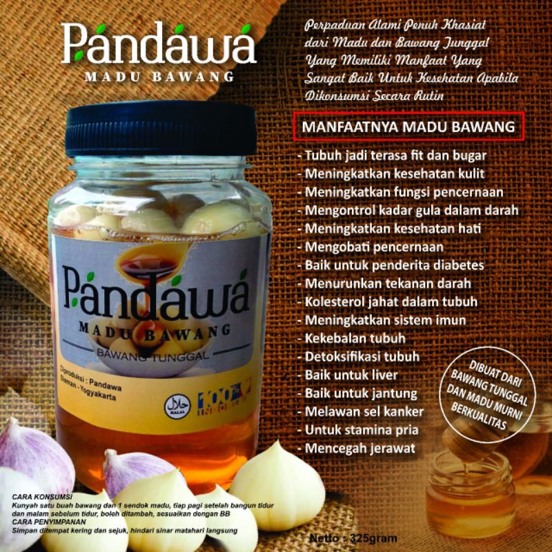 

MADU BAWANG LANANG - MADU BAWANG TUNGGAL - PANDAWA