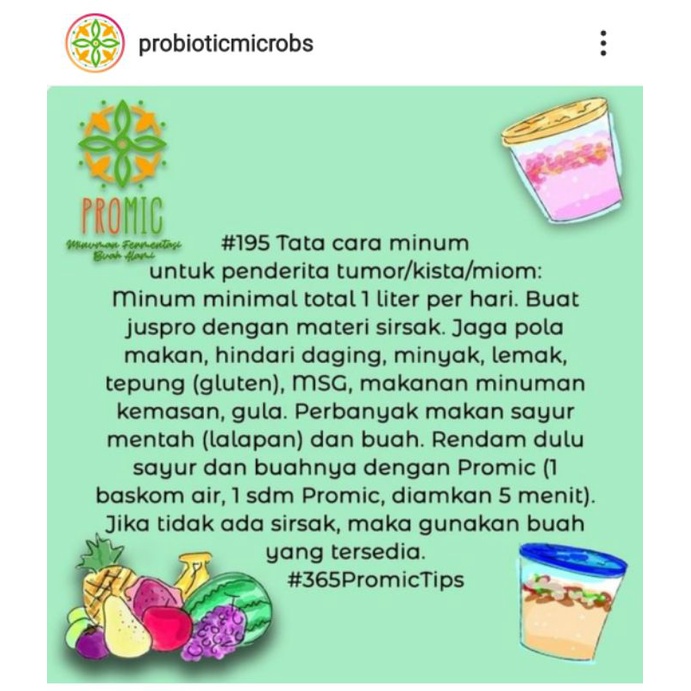 PROMIC/ Minuman Probiotik/ Biang Starter Promic 200 ml