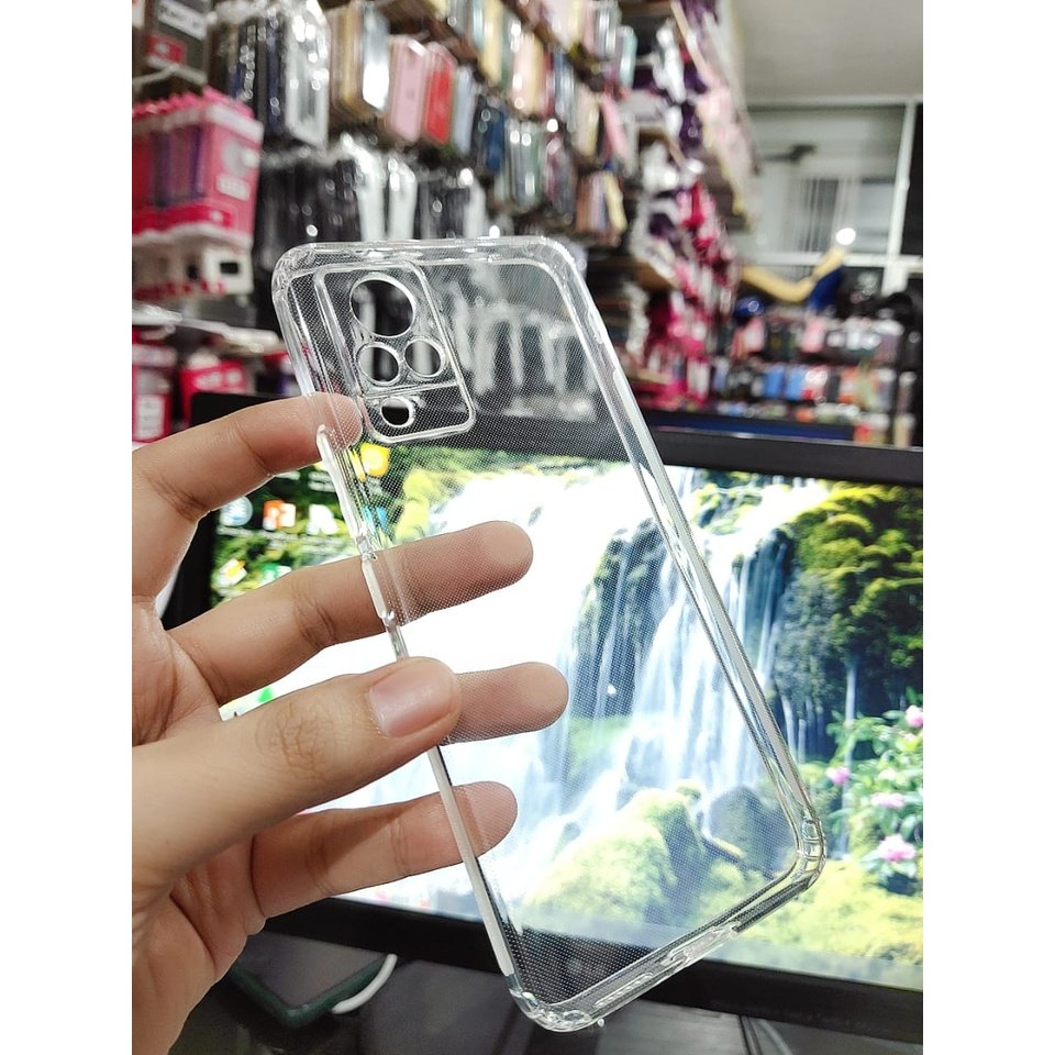 Soft Case Clear HD with Protector Camera Vivo V21 6.44 inchi TPU Silicon Transparan