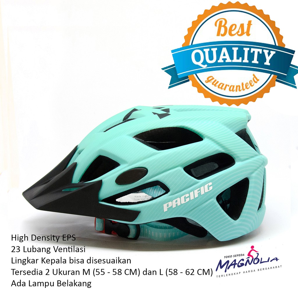 Helm Sepeda Gunung Helm Sepeda MTB Sepedah Anak Dewasa Dengan Lampu Belakang - Pacific