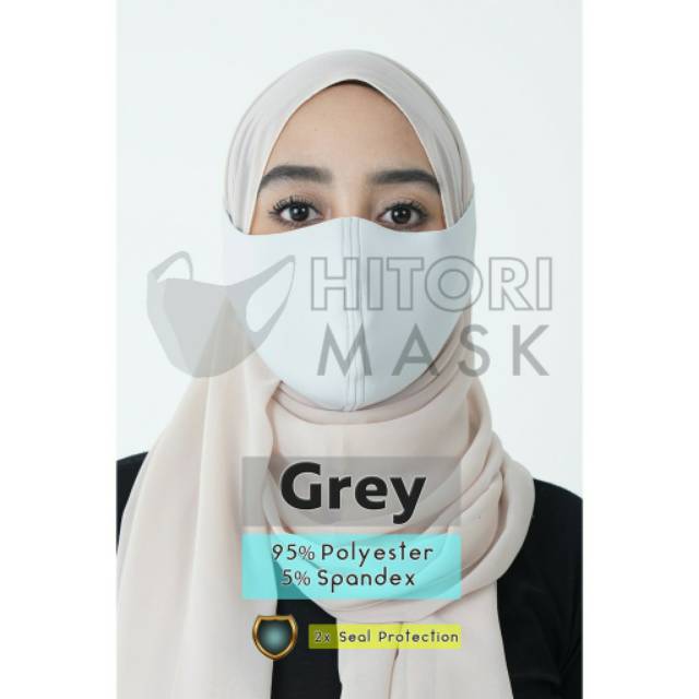 HITORI MASK HIJAB FRIENDLY 100% ORIGINAL masker anti debu anti virus kain scuba