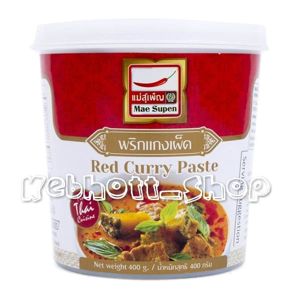 

Mae Supen Red Curry Paste Sauce 400gr Maesupen Bumbu Pasta Kari Merah